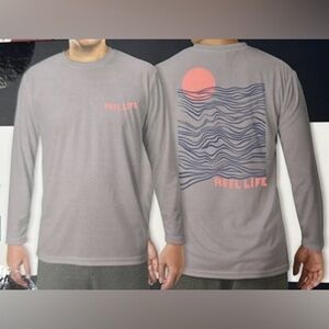 Reel Life Men’s Gray Long Sleeve UV Tee
